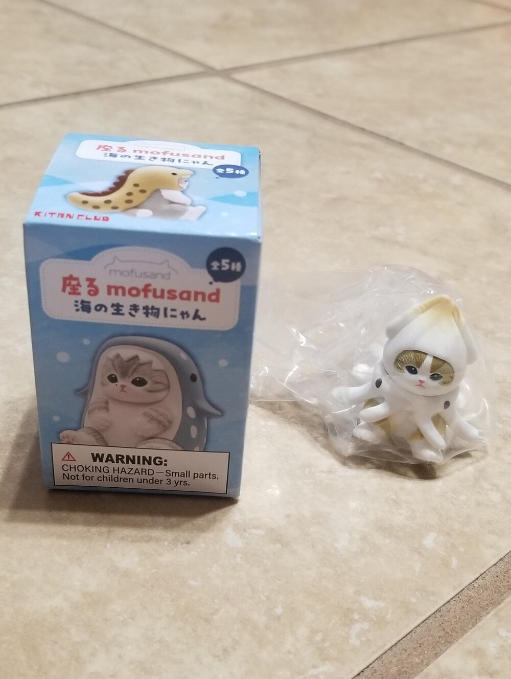 Mofusand Cats Marine Life Blind Box Series: Squid Cat Figure